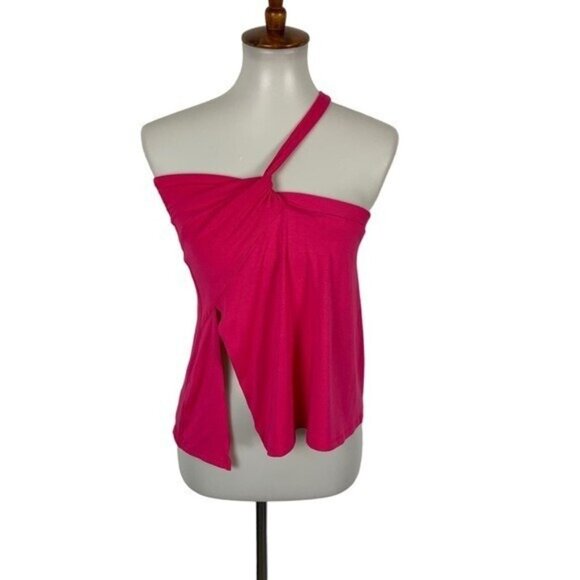 Outcast Exclusives Pink Off Shoulder Top Medium Y2K Clubwear Sexy - Picture 1 of 6